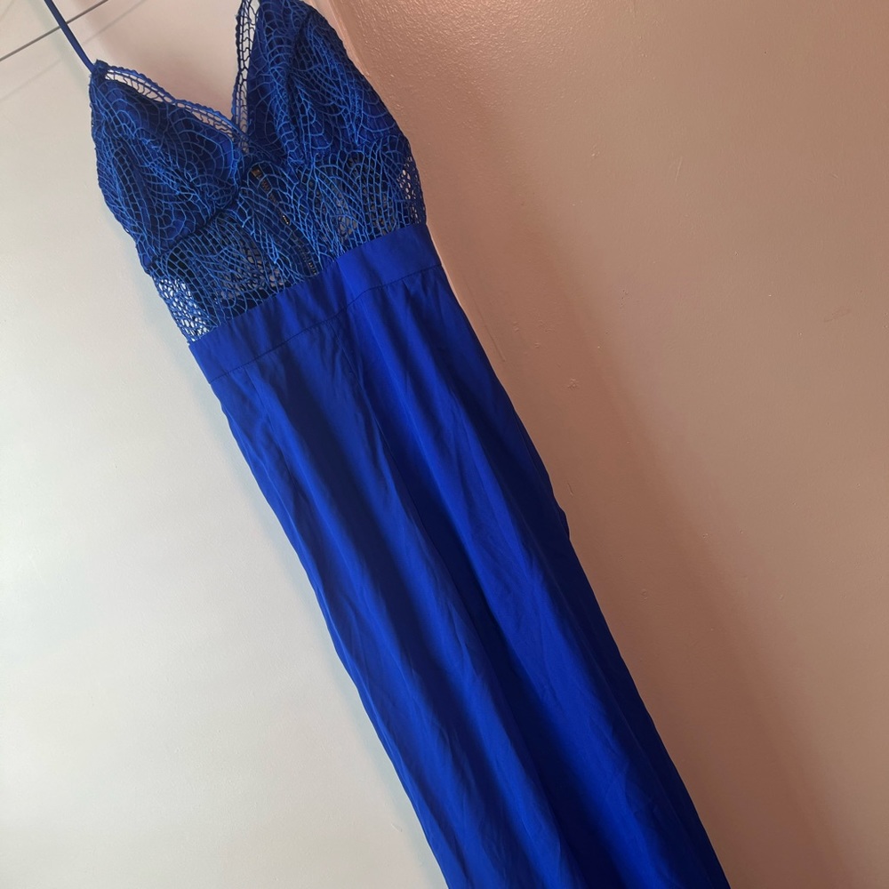 Royal blue spaghetti strap jumpsuit